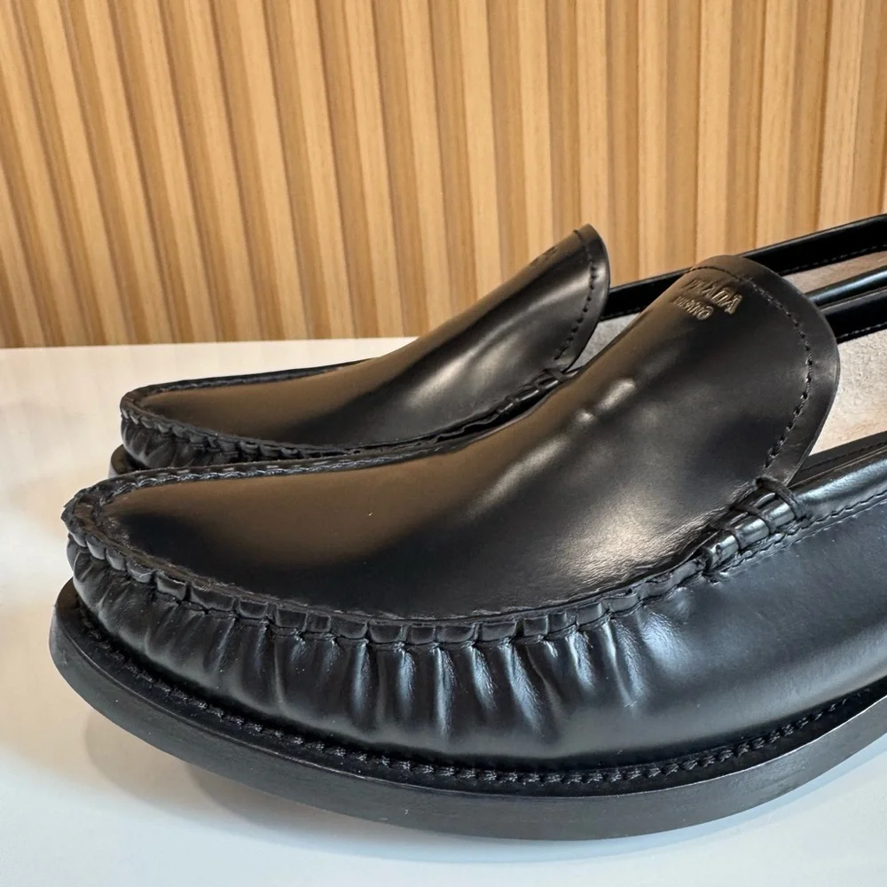 PRADA Brushed leather loafers - Picture 10 of 16